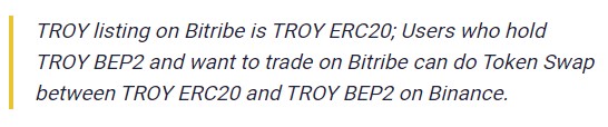 TROY listing on Bitribe TROY listing on Bitribe