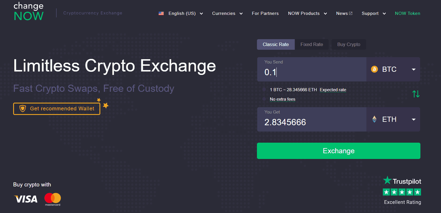 ChangeNOW - Non-custodial Exchange
