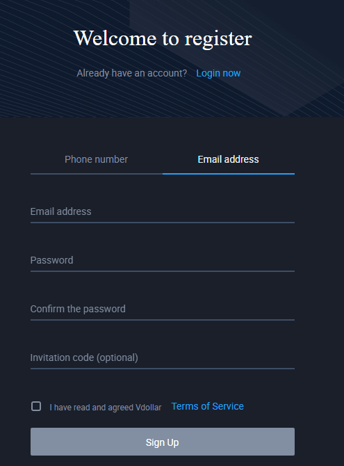 VDollar Registration Process VDollar Exchange Reviews - Registration Process