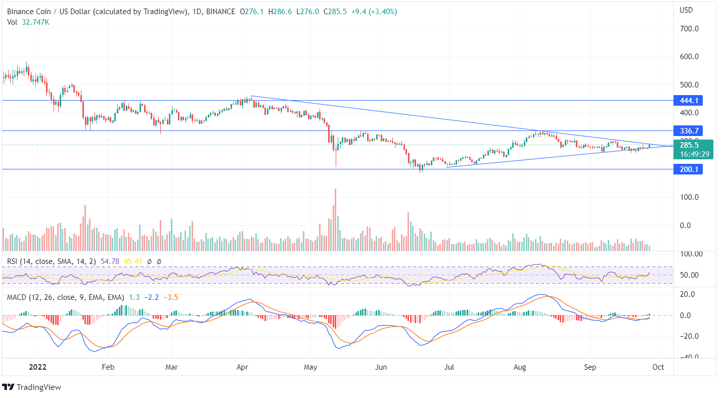 BNB PRICE CHART