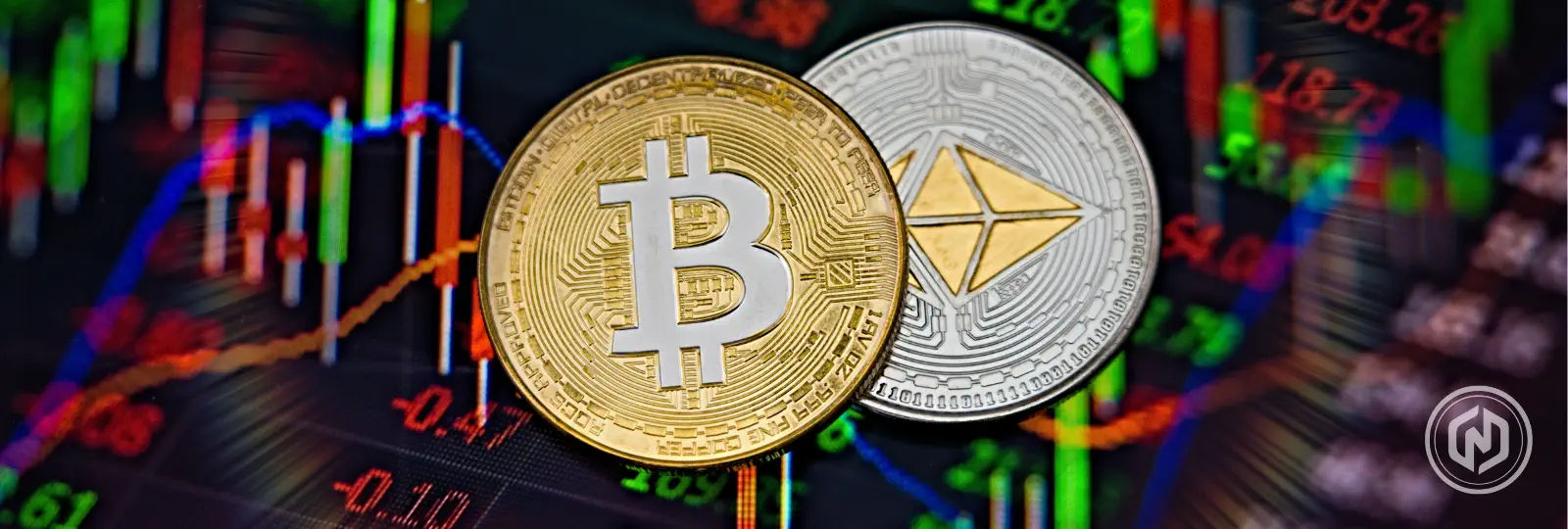Zero movements for crypto on charts BTC and ETH barely show surges
