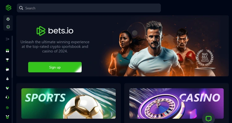 Bets.io - Cryptocurrency Gambling Sites