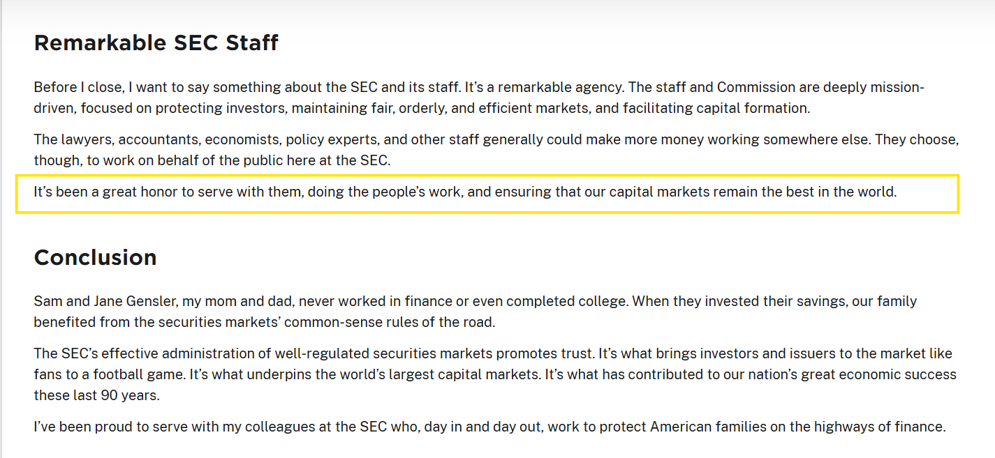 SEC Chairman Gary Gensler who hints