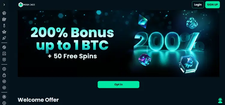 Mega Dice Bitcoin Casino Free Spins