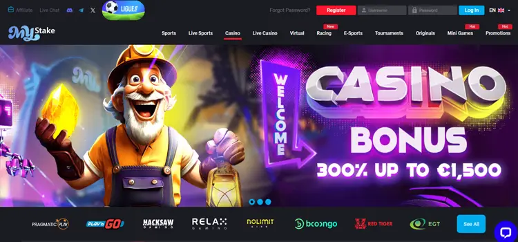 MyStake - Crypto Free Spins Casino