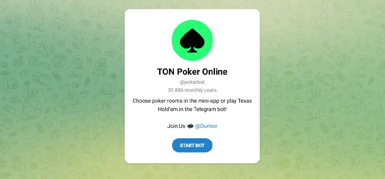 Poker bot- Telegram Casino Bot