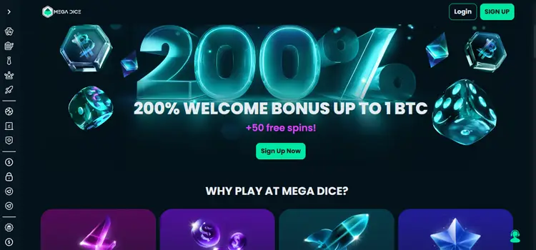 Megadice - Dogecoin Gambling Site