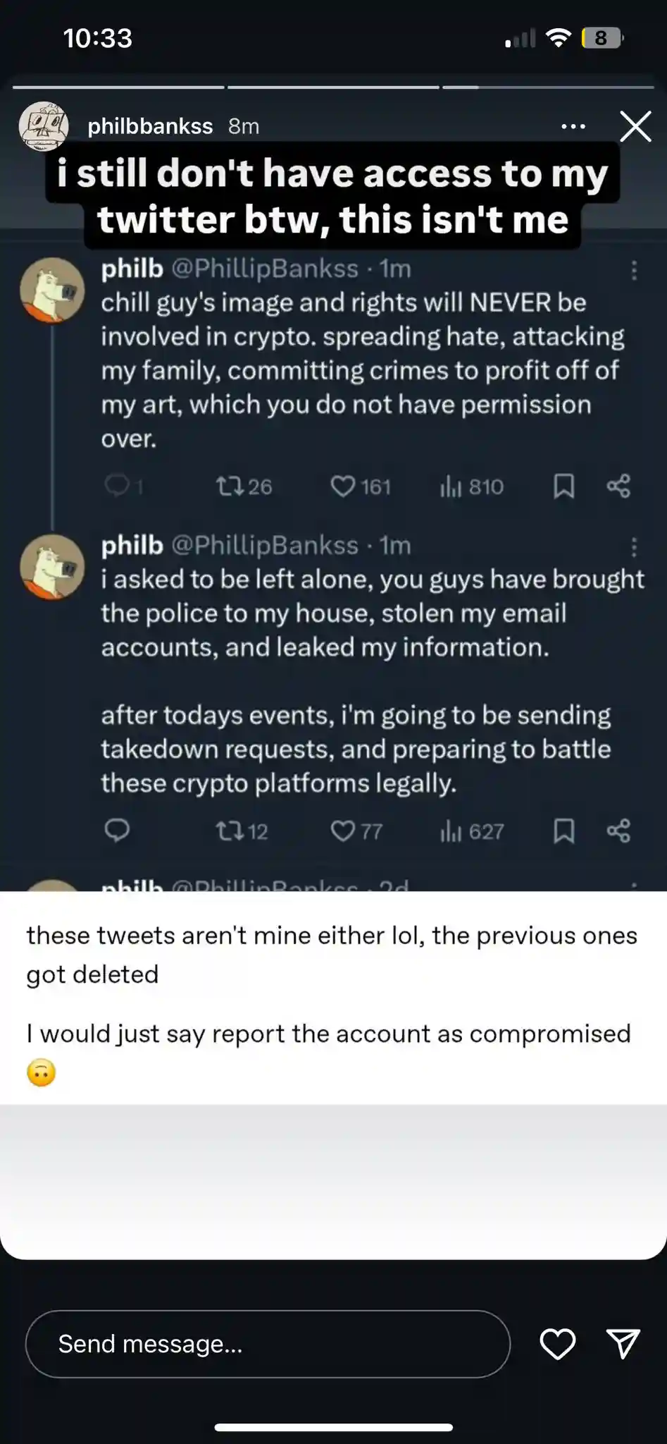 CHILLGUY's Philip Banks' Account Hacked CHILLGUY's Philip Banks' Account Hacked