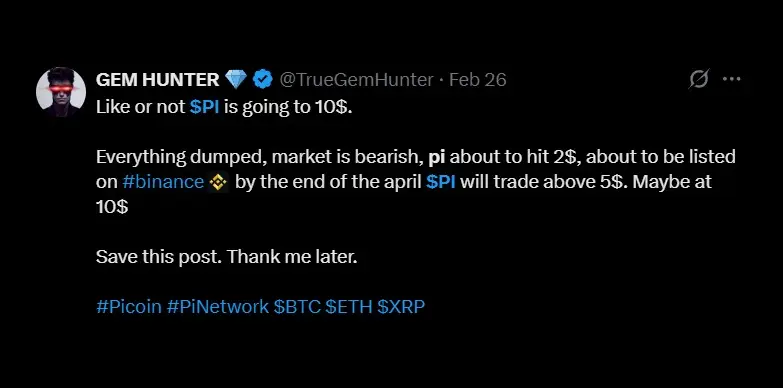 Price prediction by @TrueGemHunter post-Binance listing