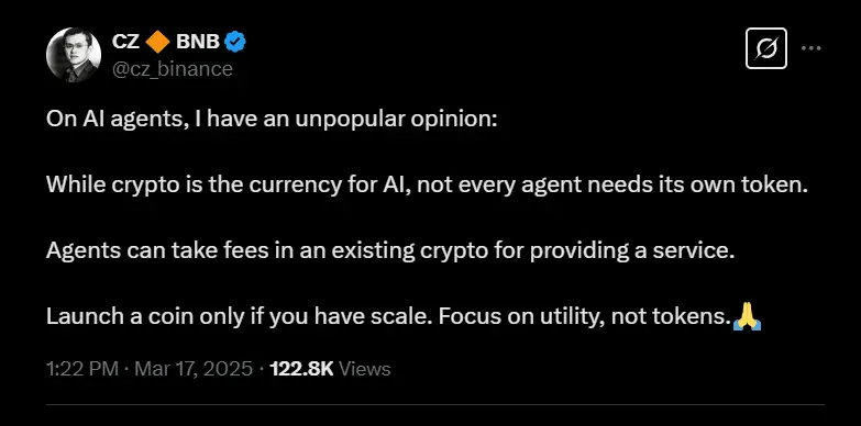 CZ shares his thoughts on AI and blockchain technology integration CZ shares his thoughts on AI and blockchain technology integration
