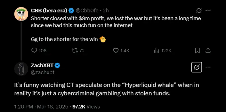 ZachXBT exposes the hyperliquid 50x leverage whale as a cybercriminal