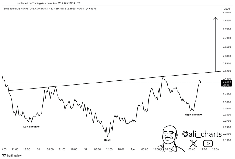 SUI price chart analysis