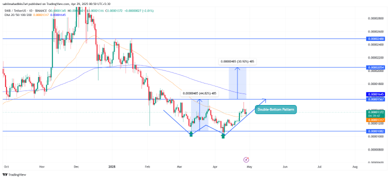 Shiba Inu coin price Shiba Inu coin price Double Bottom Pattern