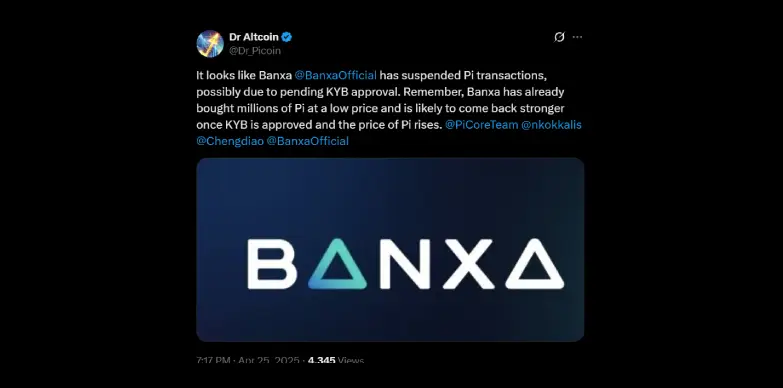 Banxa delists Pi Network token