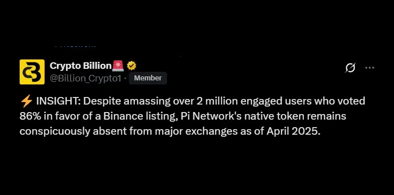 Pi Network and Binance listing