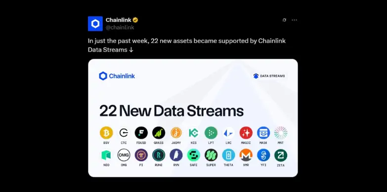 Pi Network integrated within Chainlink Data Stream Pi Network integrated within Chainlink Data Stream