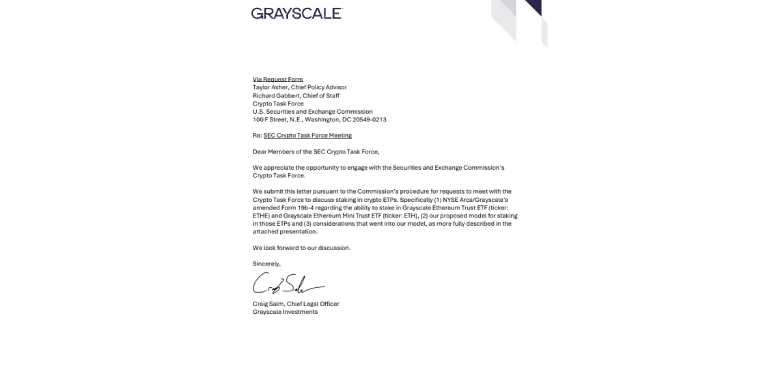 Grayscale Pushes SEC for Ethereum ETF Staking Approval