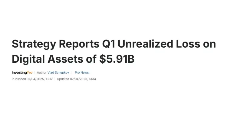 Investing.com reports Strategy's loss of $5.91billion 