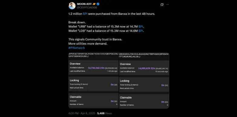 Pi Network's Token being bought from Banxa Pi Network's Token being bought from Banxa