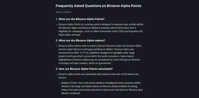 Queries regarding Binance Alpha Token can be referred here