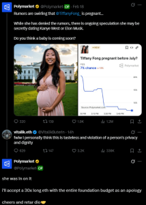 Vitalik Buterin Calls Polymarket Tweet Tasteless Vitalik Buterin Calls Polymarket Tweet Tasteless