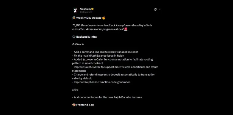 Weekly updates by Alephium Weekly updates by Alephium