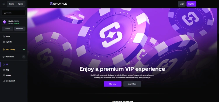 Shuffle Casino VIP Program