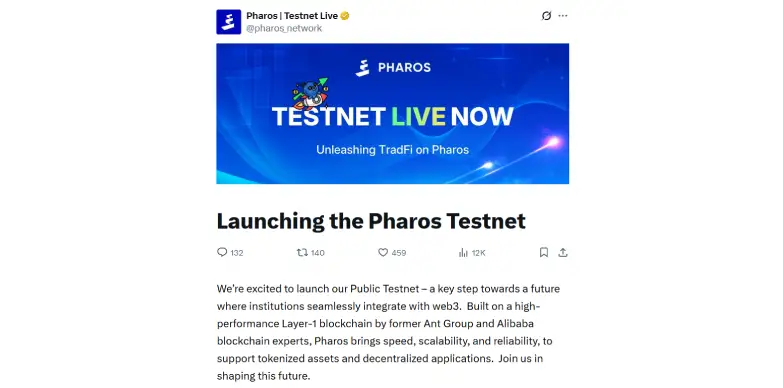 Pharos Blockchain Testnet is Live