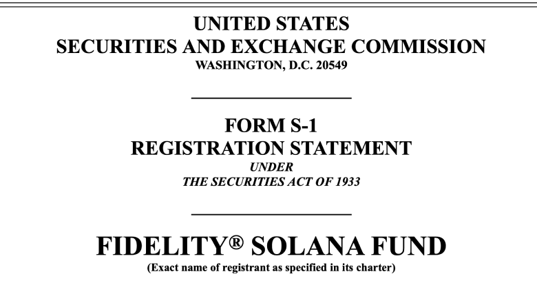 Solana Price Steady as Fidelity File S-1 for SOL ETF Support