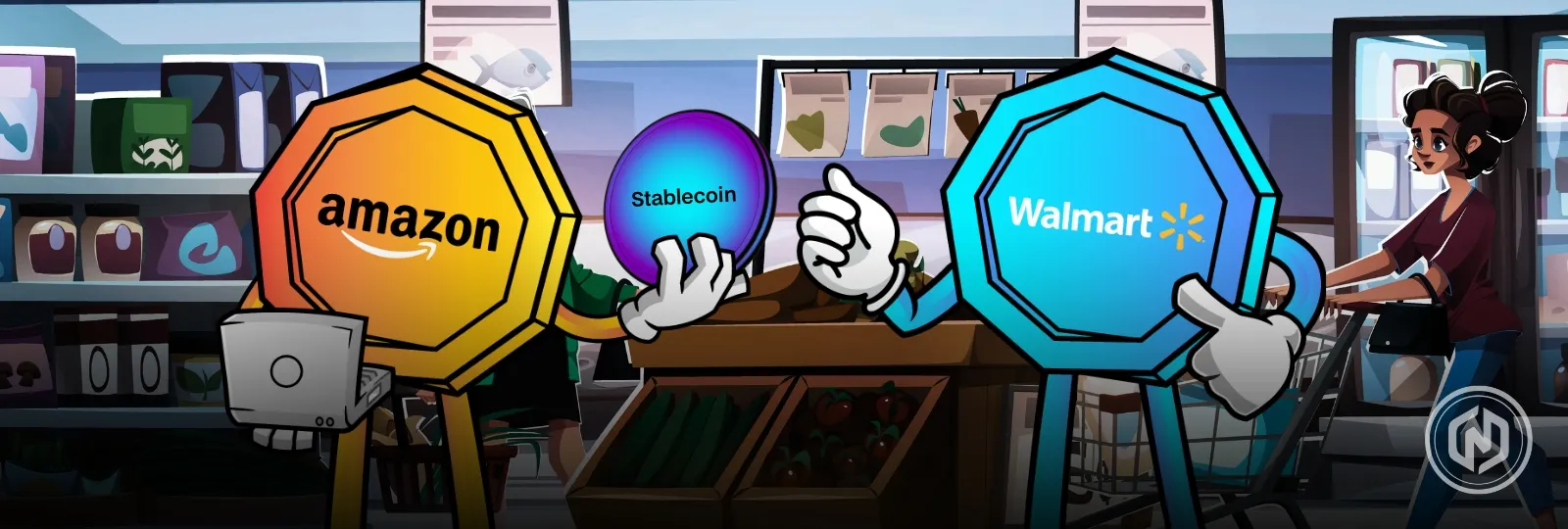 Walmart and Amazon Plan USD-Pegged Stablecoins to Cut Costs