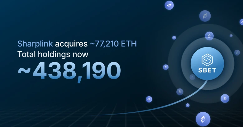 Ethereum Holds Key Support as SharpLink Adds 77K ETH
