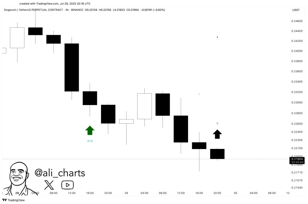 DOGE Price Chart (Source: X) 