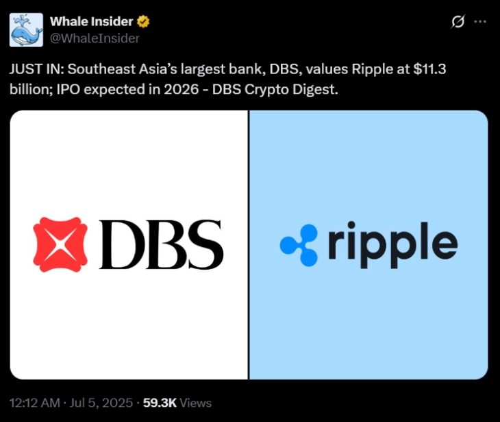 DBS Bank Ripple