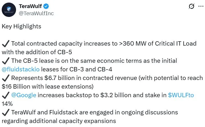 Terawulf on X Terawulf on X