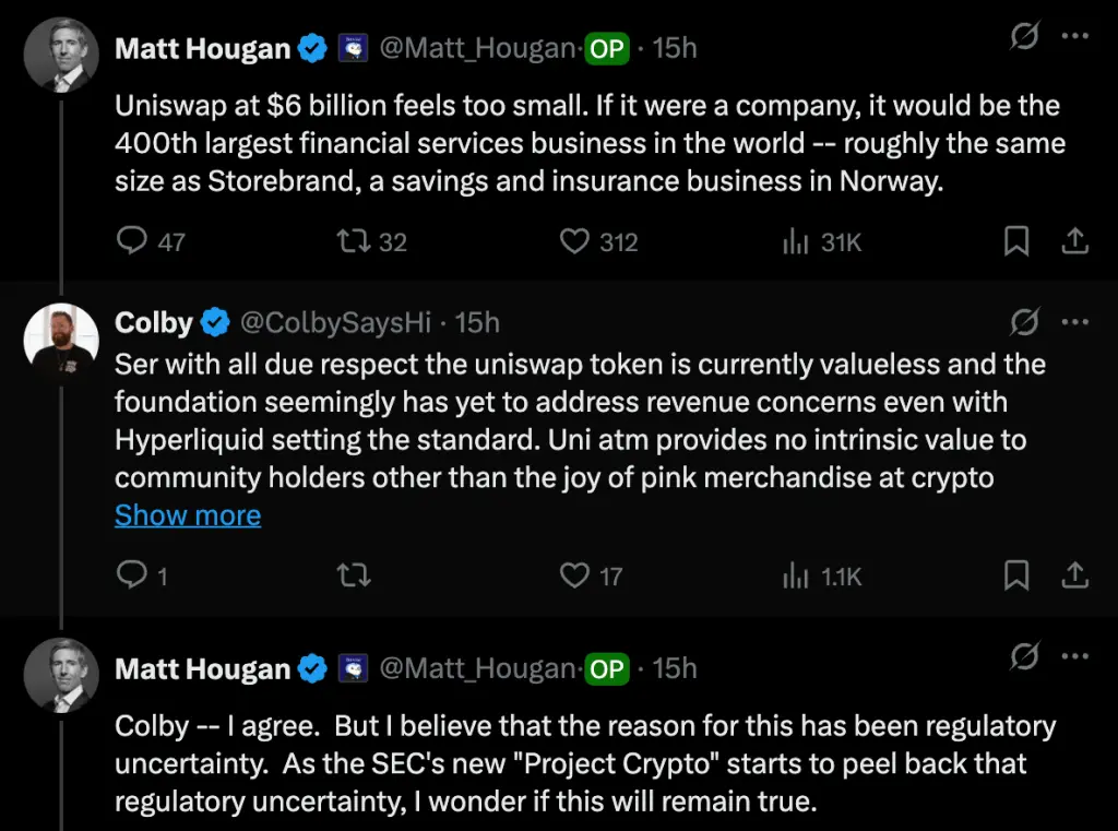 X post by Bitwise CIO