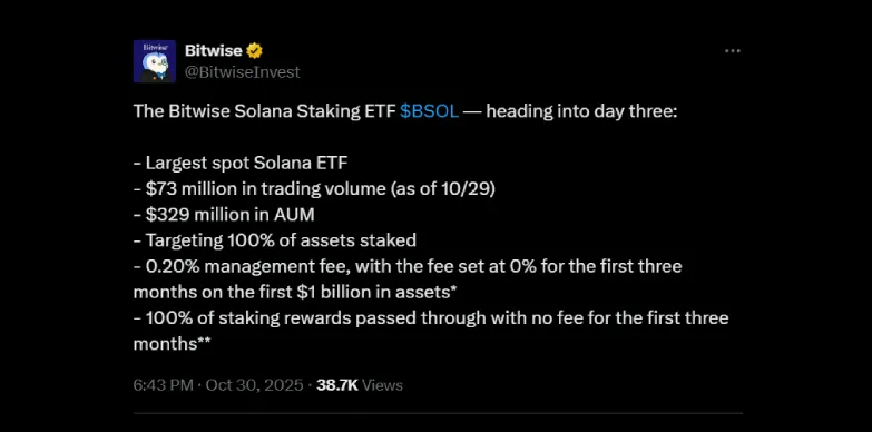 These numbers indicate a strong debut by $BSOL These numbers indicate a strong debut by $BSOL