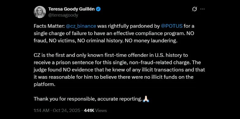 Teresa Goody Guillen, CZ's lawyer, clears the air regarding CZ's conviction