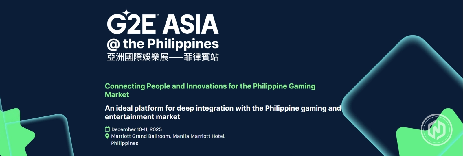 G2E Asia Returns to the Philippines In December; 100 Brands & 50 Expert Speakers