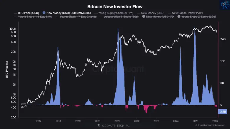 BTC new investors flow BTC new investors flow