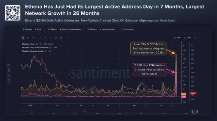 Ethena's network growth Ethena's Network Activity