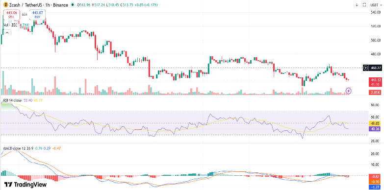Zcash Drops 13% Weekly Amid Selling Pressure After Bug